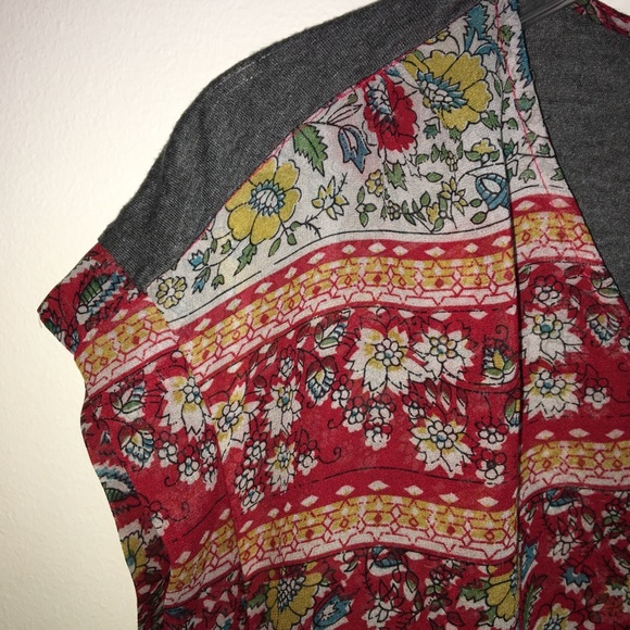 Anthropologie Tiny Floral Print Cap Sleeve Top - Picture 4 of 16